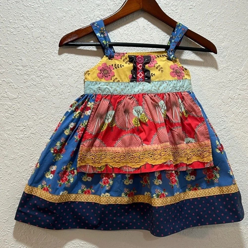 MATILDA JANE  floral girls dress size 4 GUC..